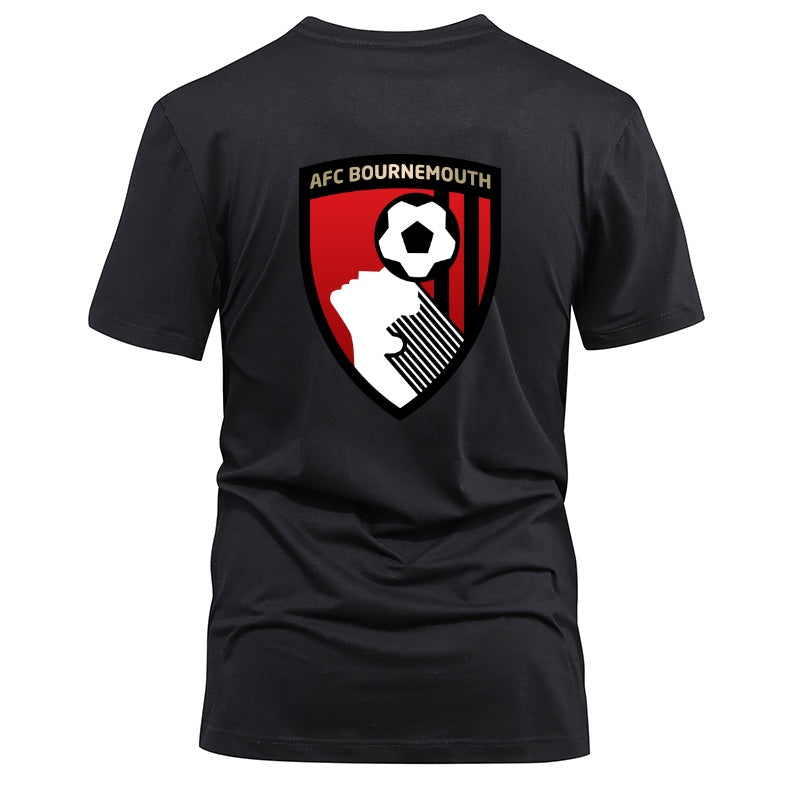 Bournemouth Cotton Black Short Sleeve T-Shirt