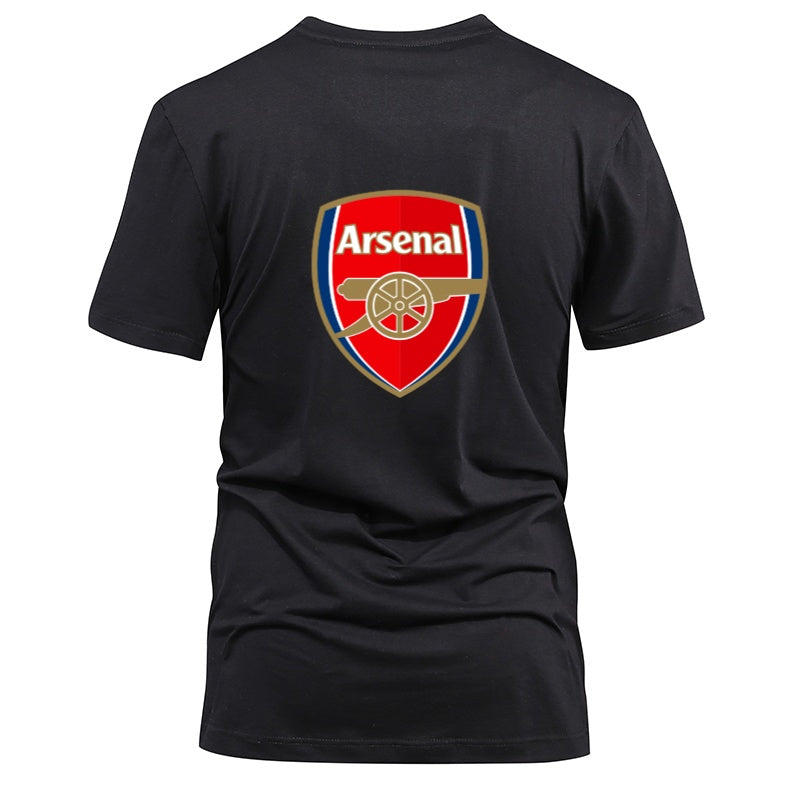 Arsenal Cotton Black Short Sleeve T-Shirt