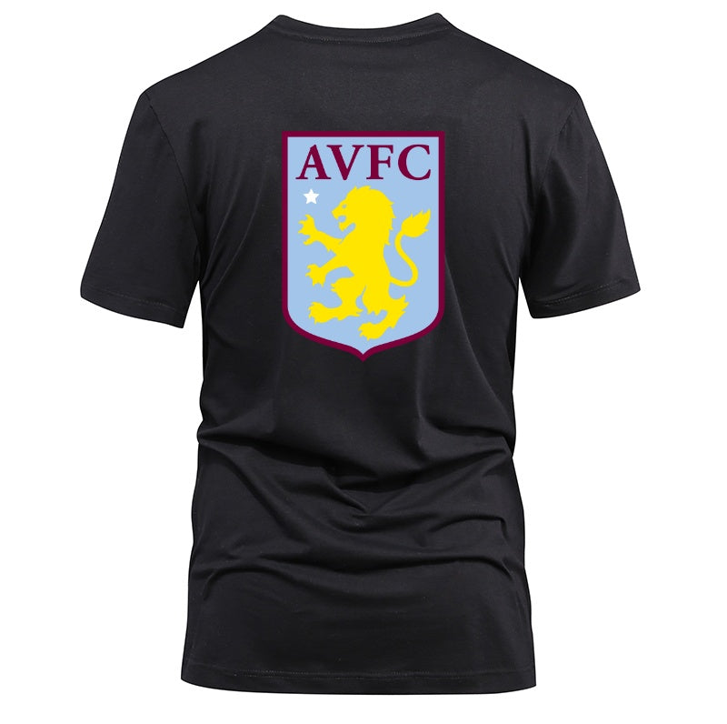 Aston Villa Cotton Black Short Sleeve T-Shirt