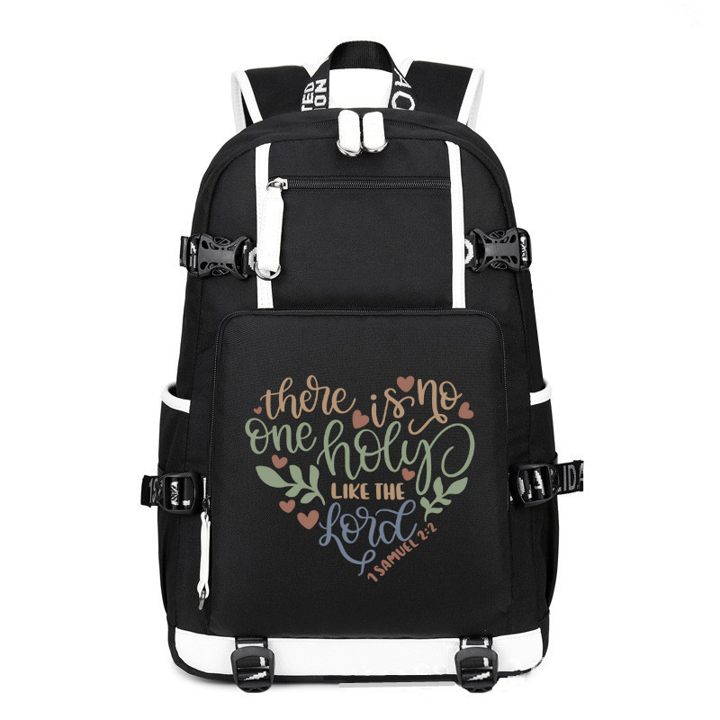 There Is No One Holy Like The Lord 1-Samuel_2-2 printing Canvas Backpack