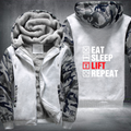 Eat Sleep Lift Repeat Fleece Hoodies Jacket