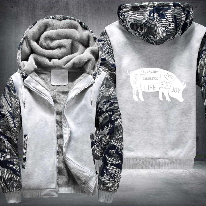 Animal Testing Fleece Hoodies Jacket