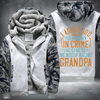 I Asked God For A Partner In Crime He Send Me My Motor Racing Grandpa Fleece Hoodies Jacket