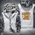 how too be happy 1.be a bulldog 2. there are no other steps Fleece Hoodies Jacket