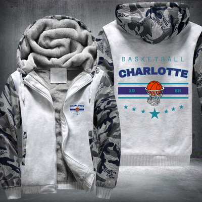 Vintage Basketball CHARLOTTE 1988 Fleece Hoodies Jacket
