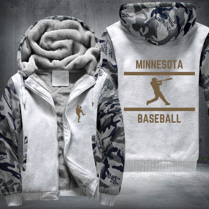 Baseball Lover City Minnesota Fleece Hoodies Jacket