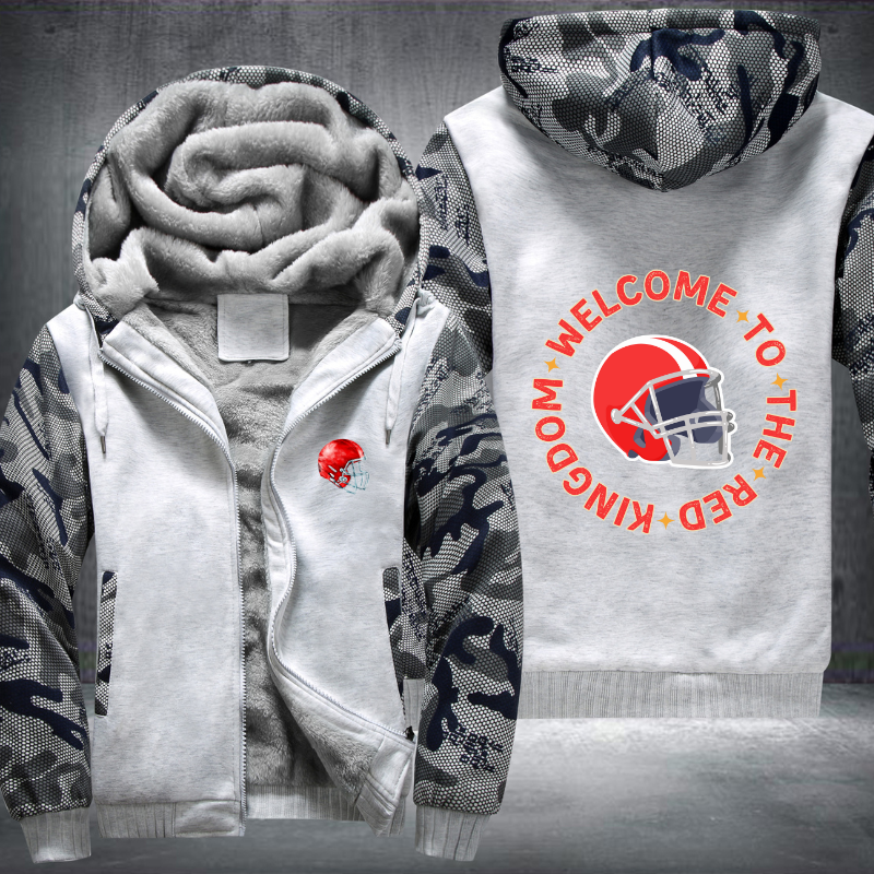 Welcome To The Red Kingdom Design Fleece Hoodies Jacket