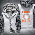 easily distracted by dogs Fleece Hoodies Jacket