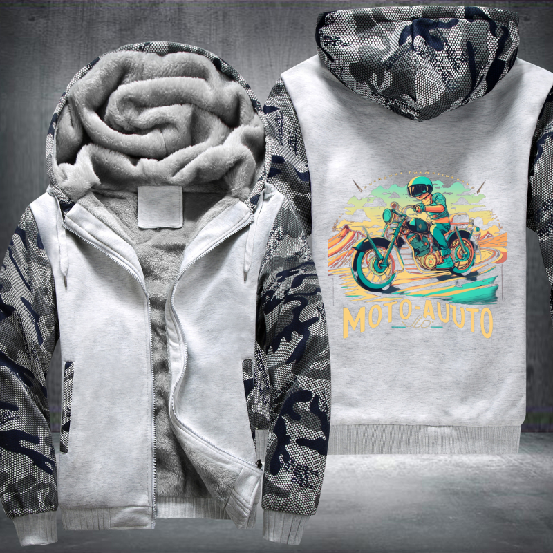 Moto Auuto Fleece Hoodies Jacket