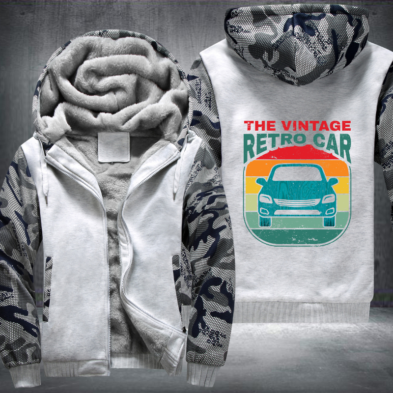 The vintage retro car Fleece Hoodies Jacket