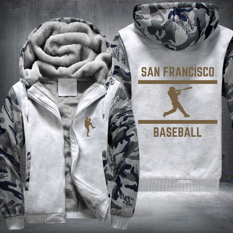Baseball Lover City San Francisco Fleece Hoodies Jacket