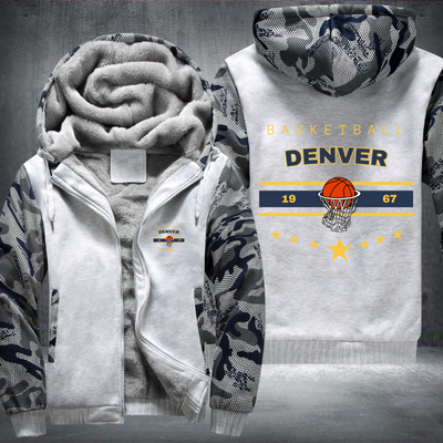 Vintage Basketball DENVER 1967 Fleece Hoodies Jacket