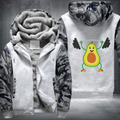 Avocado Weightlifting Fleece Hoodies Jacket