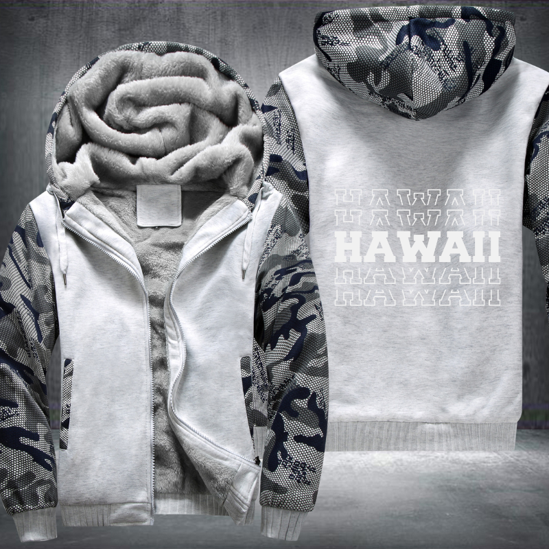 Patriotic USA State Hawaii Fleece Hoodies Jacket