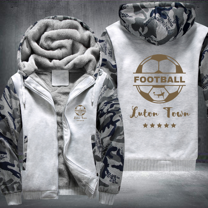 Soccer Football Gold Luton Town Fleece Hoodies Jacket