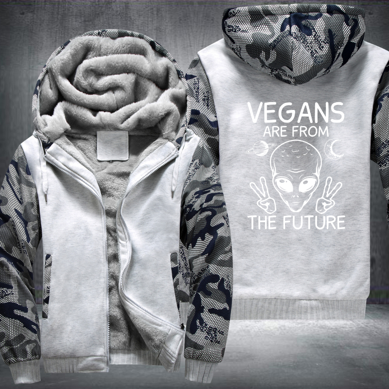 Vegan Are From The Future Fleece Hoodies Jacket