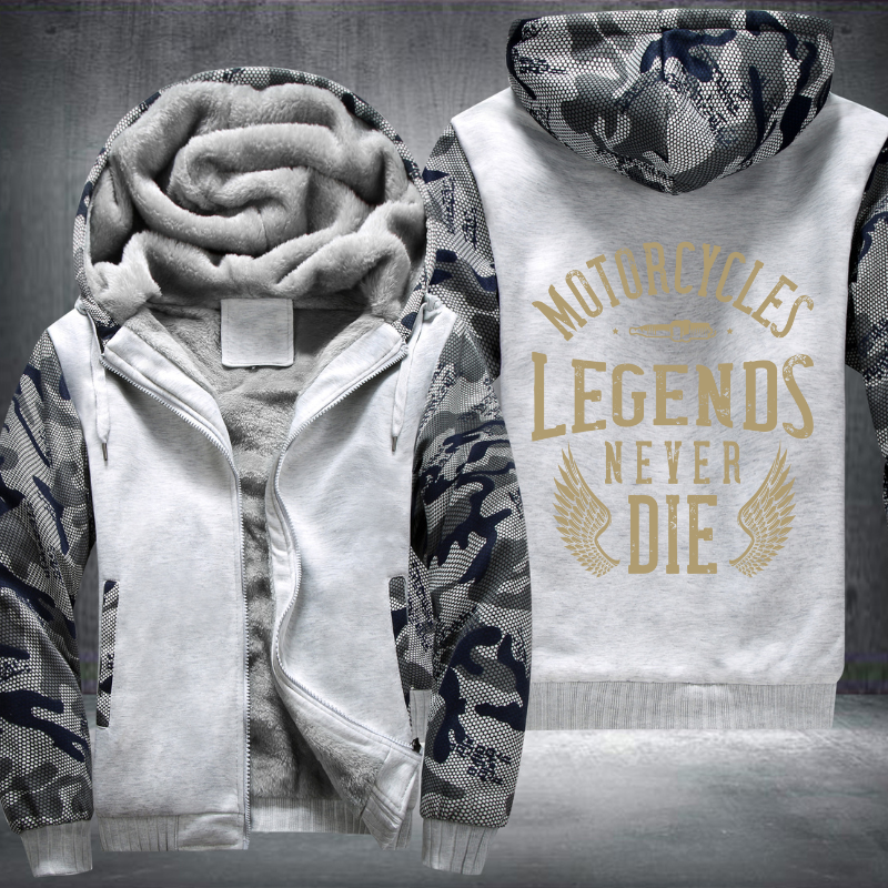 Motorcycles Legends Never Die Fleece Hoodies Jacket