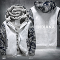 Patriotic USA State Indiana Fleece Hoodies Jacket