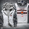 Vintage Basketball PORTLAND 1970 Fleece Hoodies Jacket