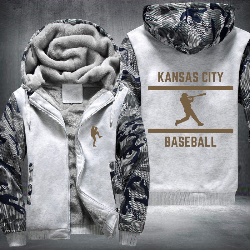 Baseball Lover City Kansas City Fleece Hoodies Jacket