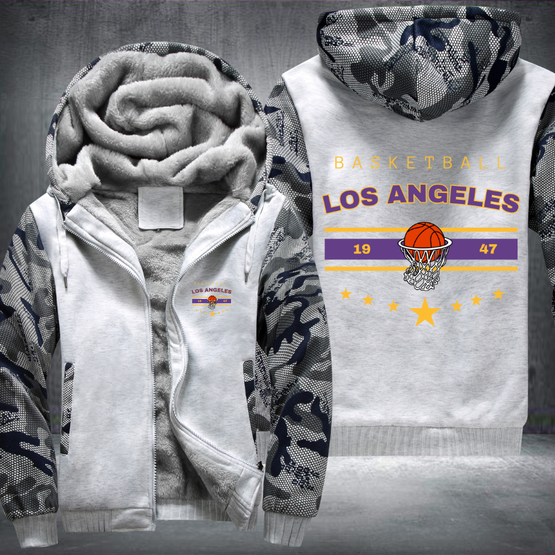 Vintage Basketball LOS ANGELES 1947 Fleece Hoodies Jacket