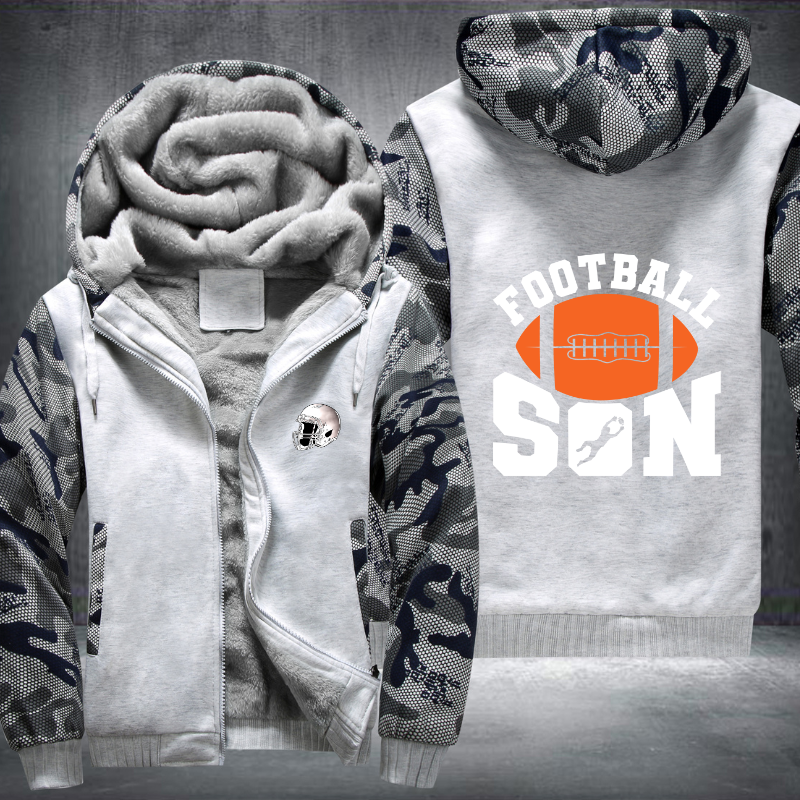 Football Son Fleece Hoodies Jacket
