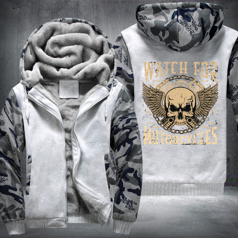 Watch For Motorcycles Fleece Hoodies Jacket