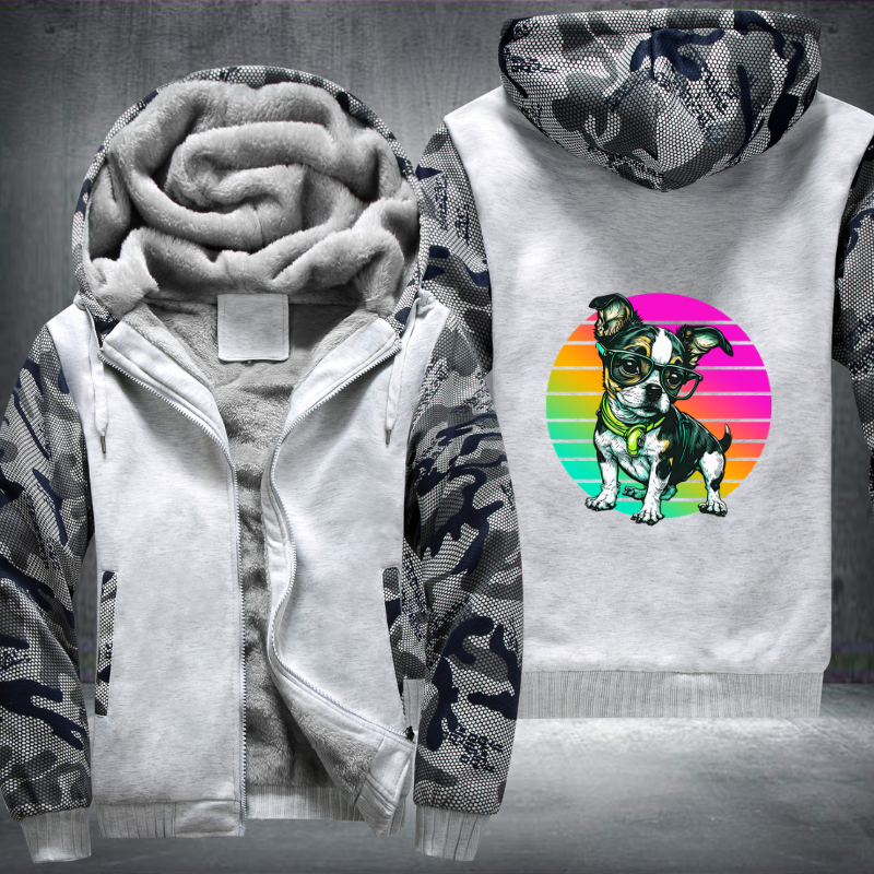 Cute Dog Fleece Hoodies Jacket