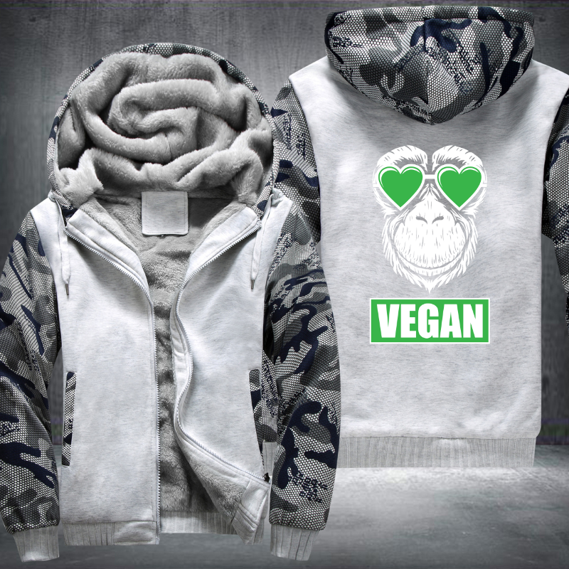 Monkey Vegan Fleece Hoodies Jacket