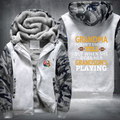 Grandma Doesn't Usually Yell But When SHE Does Her Grandson't Playing Fleece Hoodies Jacket