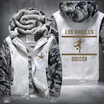 Soccer Lover City Los Angeles Fleece Hoodies Jacket