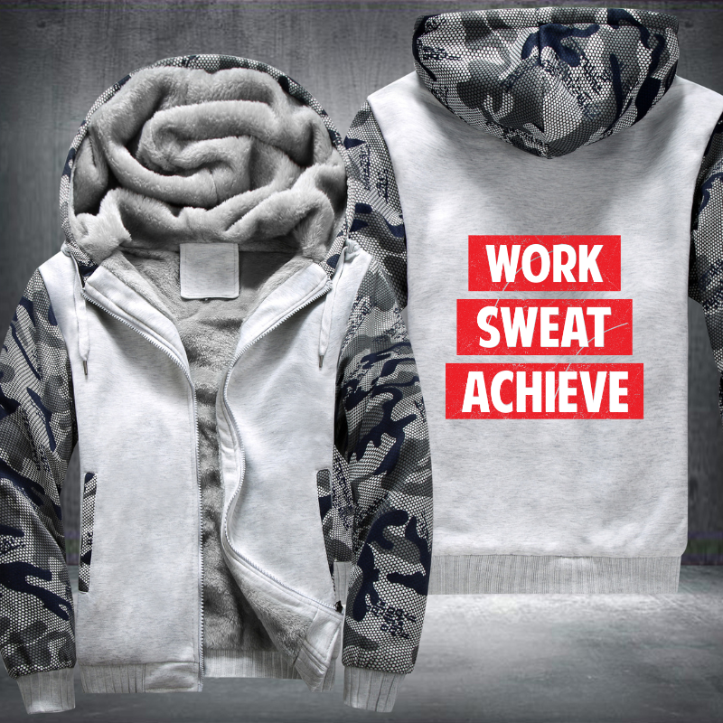 Work Sweat Achieve Fleece Hoodies Jacket