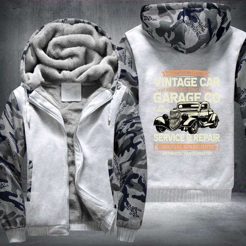 Old American Classic Vintage Car Fleece Hoodies Jacket