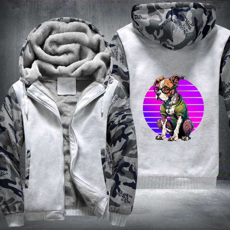 Astute Dog Fleece Hoodies Jacket