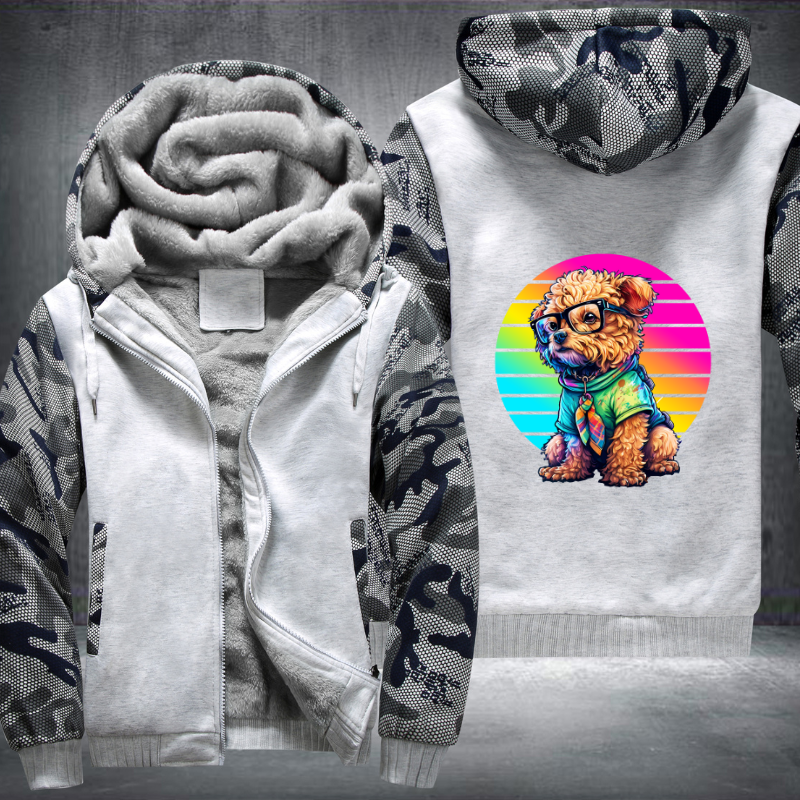 Charming Dog Fleece Hoodies Jacket