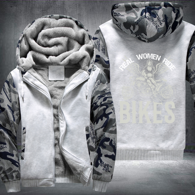 Real Woman Ride Bikes Fleece Hoodies Jacket