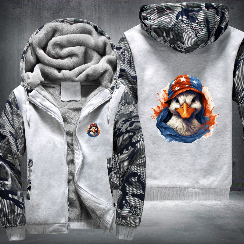 Animal Hiphop Graphic Funny Cute Duck Fleece Hoodies Jacket