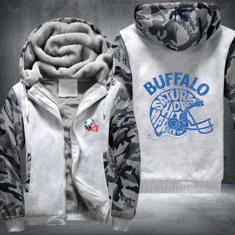 Saturdays hit harder in BUFFALO Fleece Hoodies Jacket