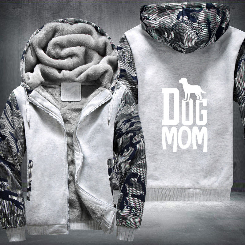 DOG MOM cute design Fleece Hoodies Jacket