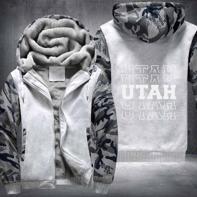 Patriotic USA State Utah Fleece Hoodies Jacket