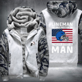 Lineman the Only Position on The Field Called A Man Fleece Hoodies Jacket