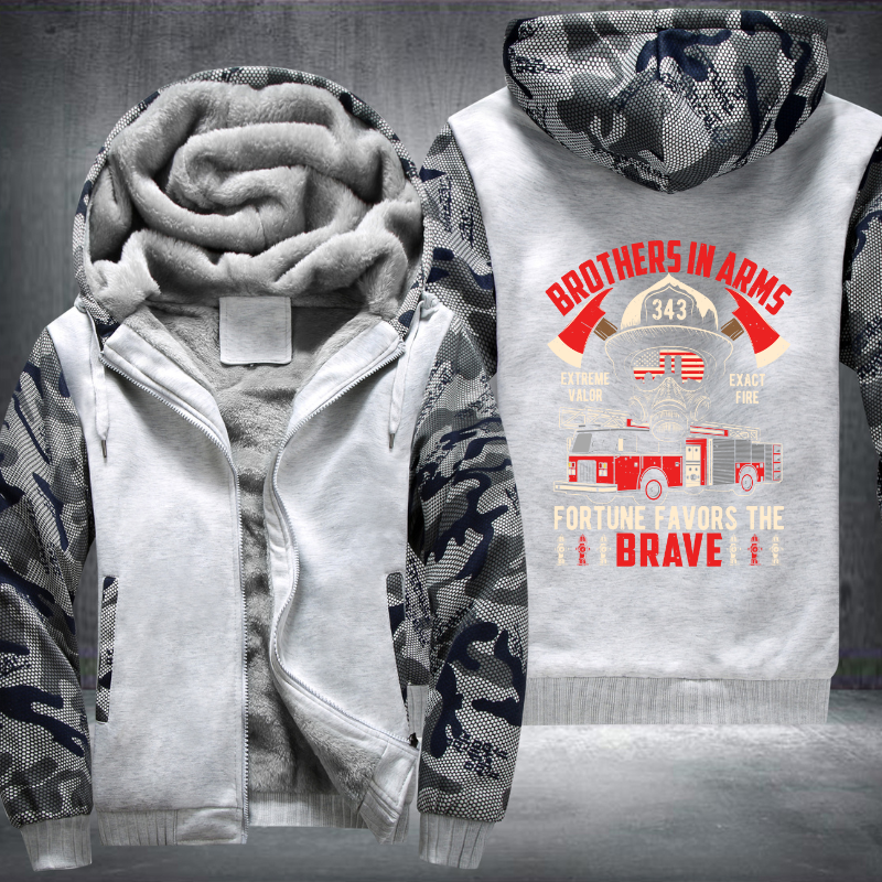 Brothers in arms extreme valor exact fire fortune favors the brave Fleece Hoodies Jacket