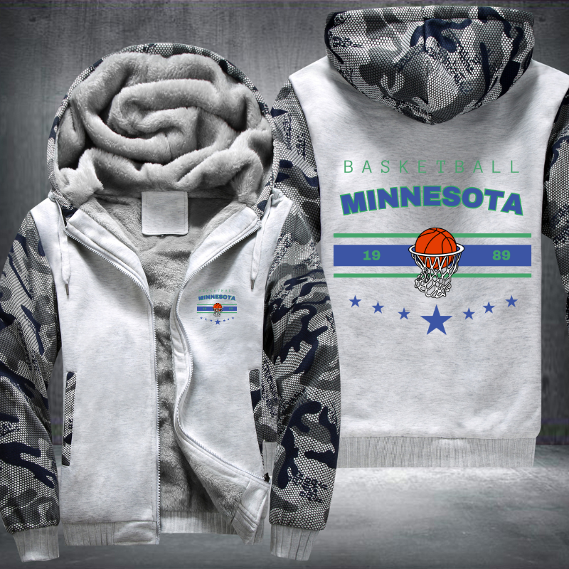 Vintage Basketball MINNESOTA 1989 Fleece Hoodies Jacket