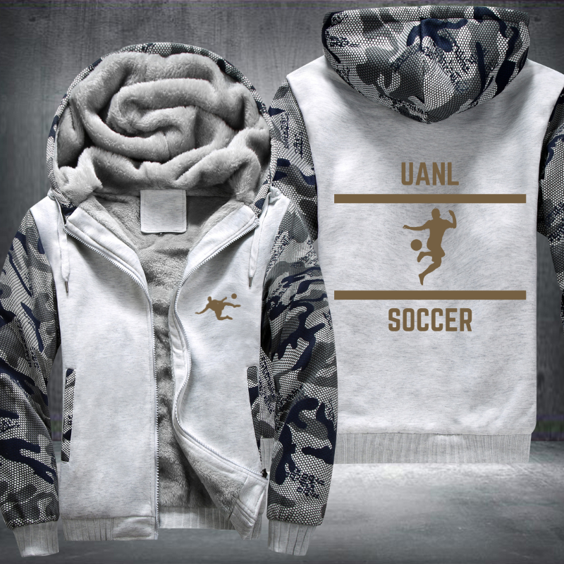 Mexico Soccer Lover Gold UANL Fleece Hoodies Jacket