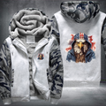 Animal Hiphop Graphic Eagle Fleece Hoodies Jacket