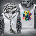 Rainbow Labrador Retriever Watercolour Fleece Hoodies Jacket