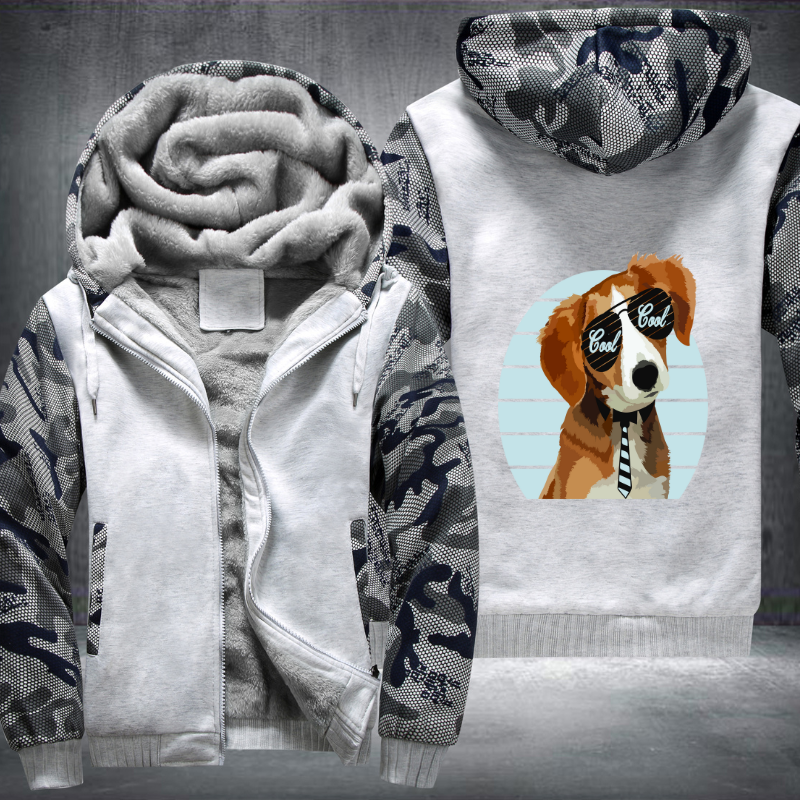 Happy Dog Fleece Hoodies Jacket