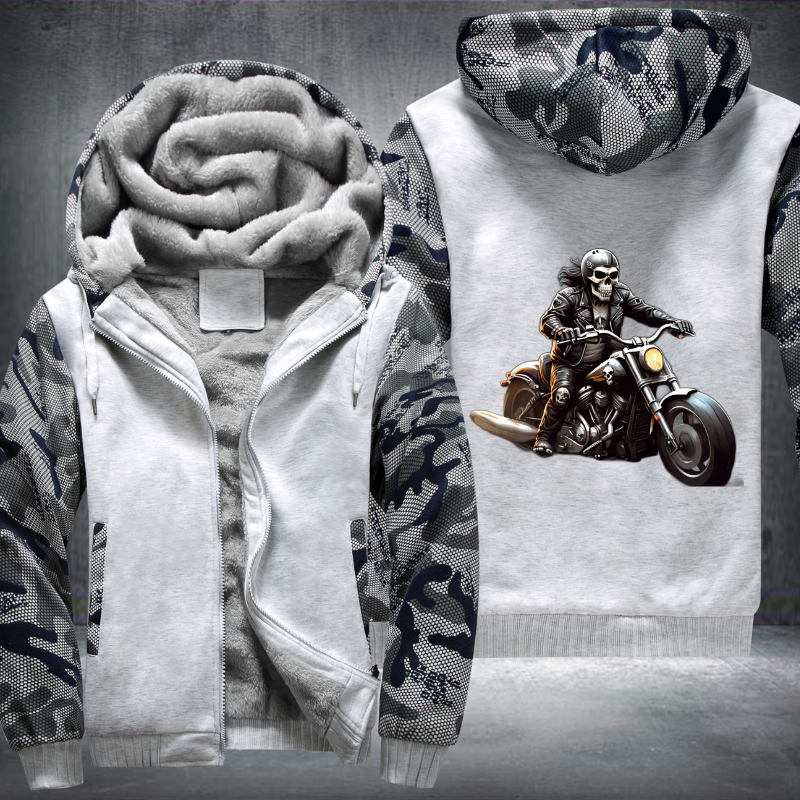 Ghost Rider Skull Ride Motorcycle Fleece Hoodies Jacket