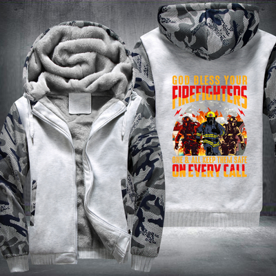 God bless your Firefighters one and all keep them safe on every call Fleece Hoodies Jacket