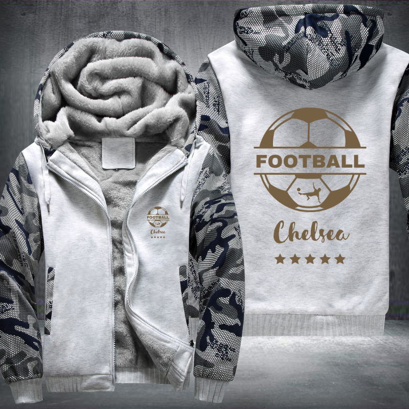 Soccer Football Gold Chelsea Fleece Hoodies Jacket